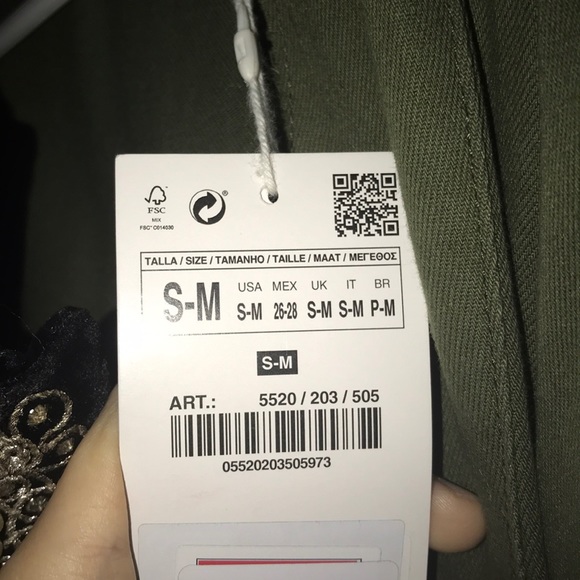 Last drop❗️Zara green jeans long coat - Picture 7 of 8